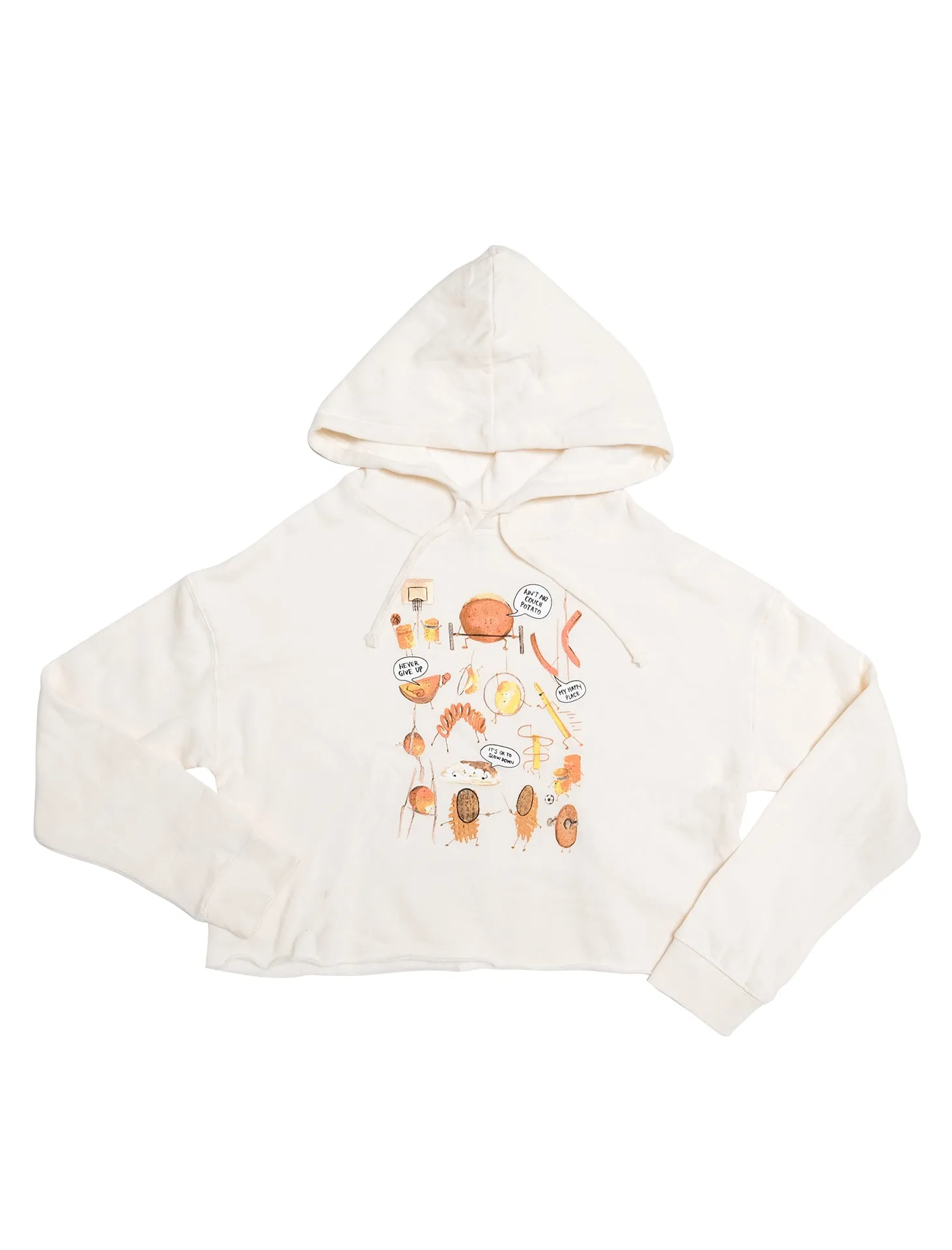 Potatoes Cropped Fleece Hoodie