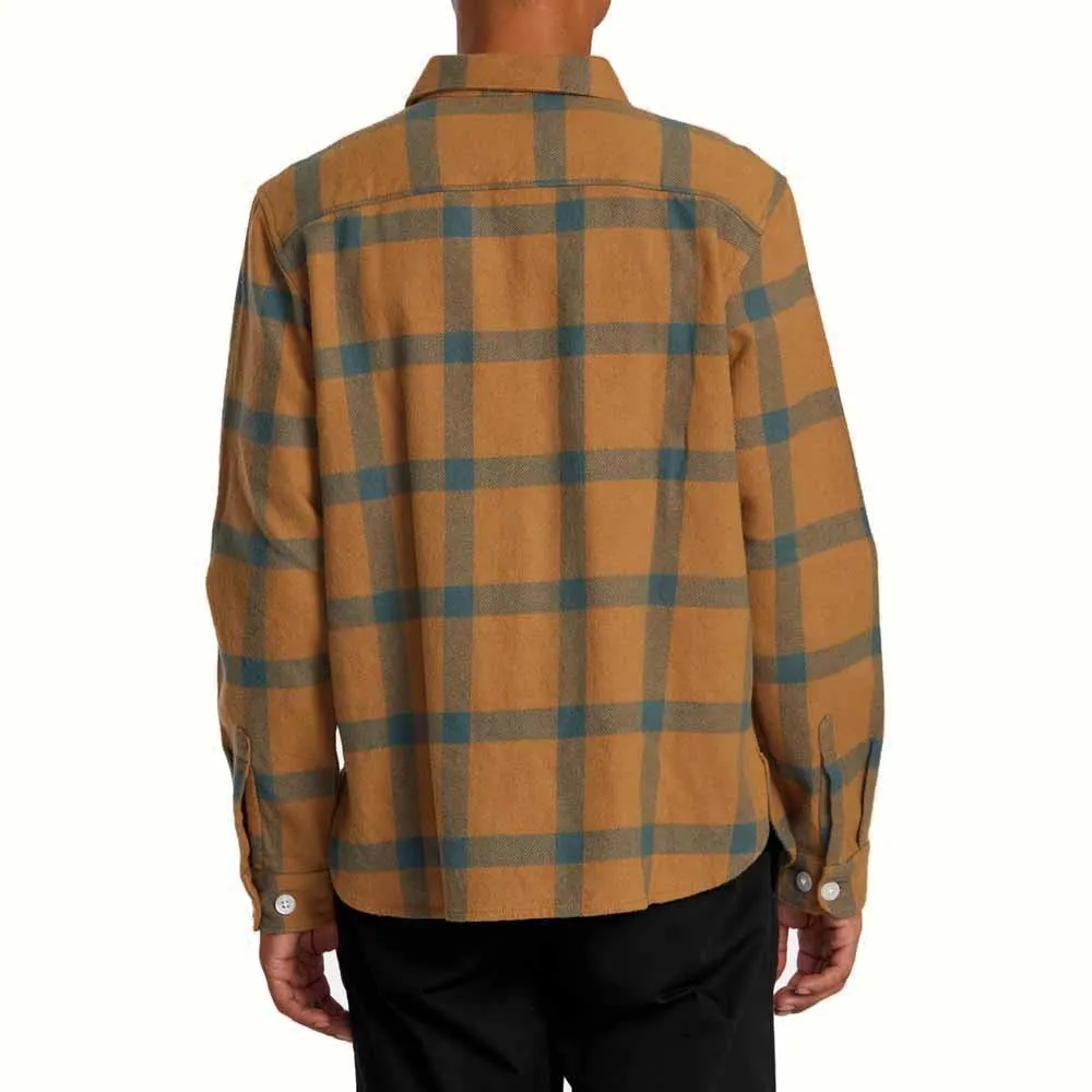 RVCA VA CPO Long Sleeve Shirt Camel Medium