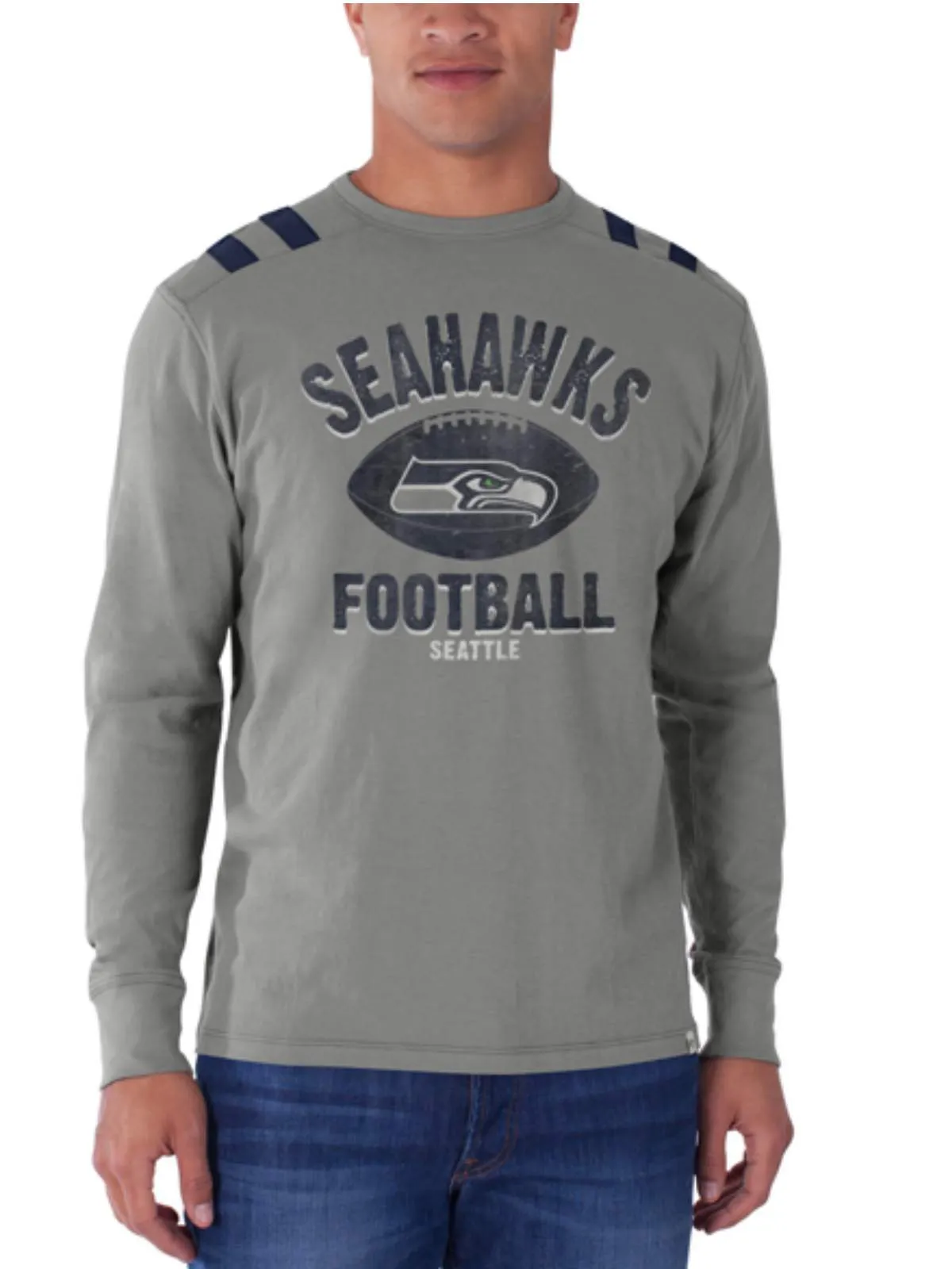 Seattle Seahawks 47 Brand Wolf Grey Bruiser Long Sleeve Shirt