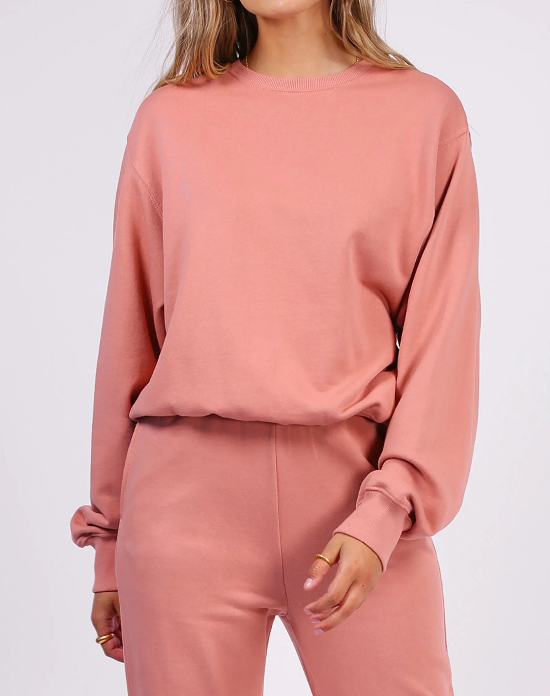 The "BEST FRIEND" Crew Neck Sweatshirt | Rose Blush