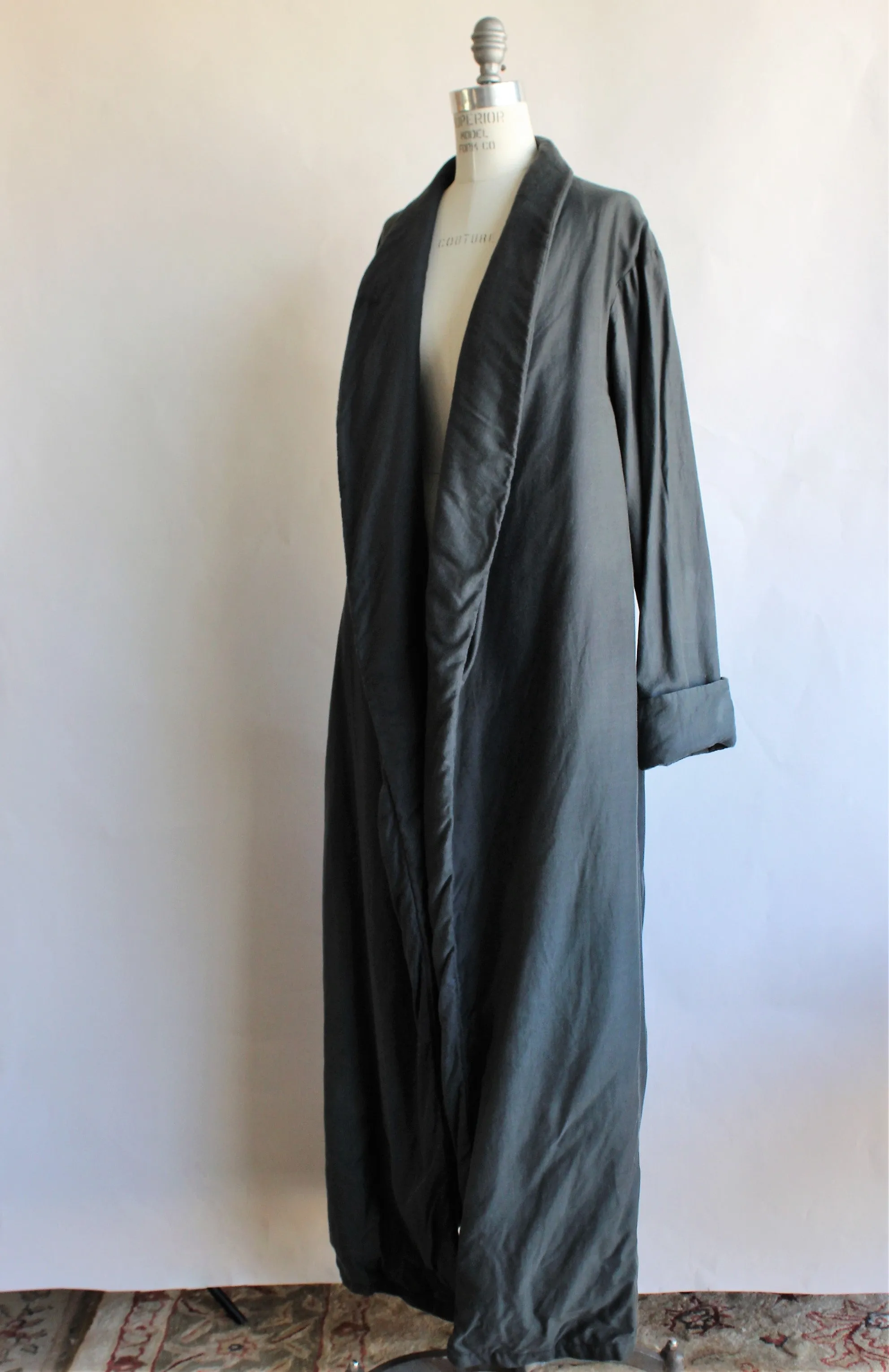 Vintage Full Length Gray Coat, Hollywood Costume