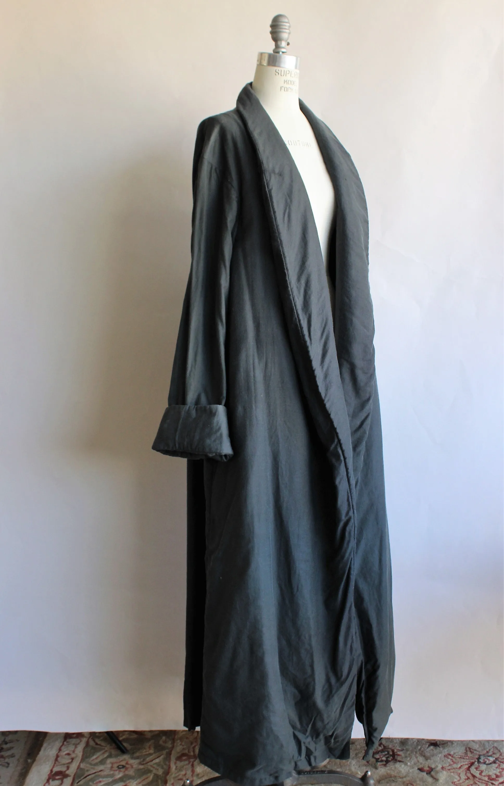 Vintage Full Length Gray Coat, Hollywood Costume