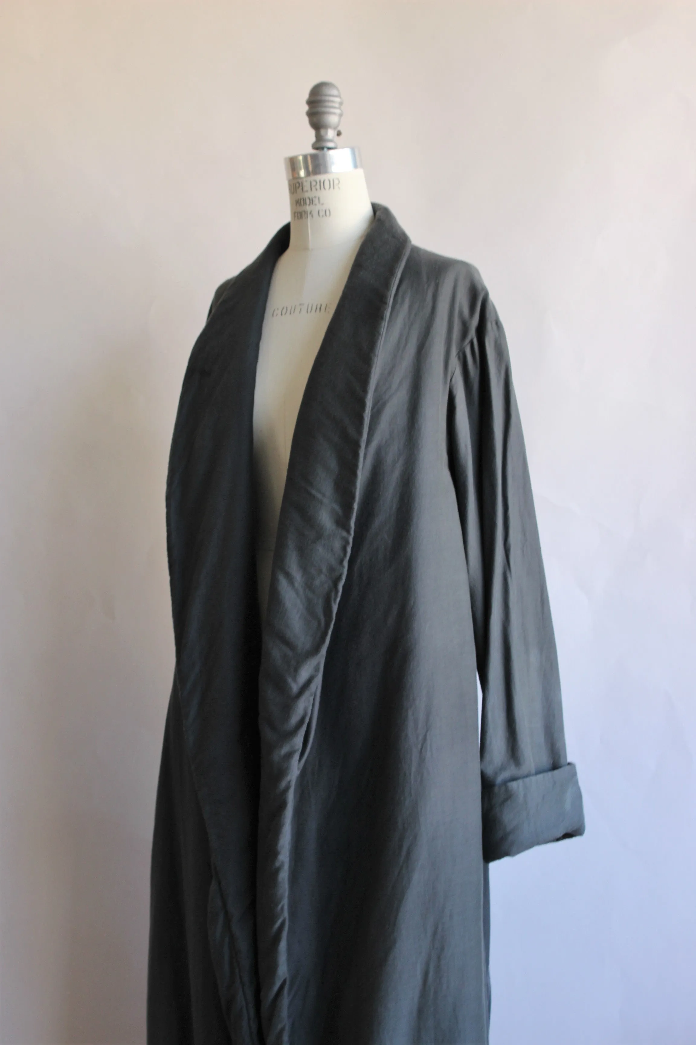 Vintage Full Length Gray Coat, Hollywood Costume