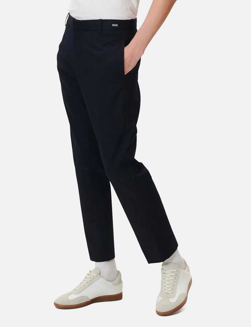 Wood Wood Tristan Trousers - Dark Navy Blue